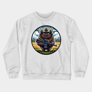 Tactical Bison Buffalo Crewneck Sweatshirt